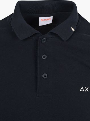 Sun68 Piké Tröja Vintage Marinblå