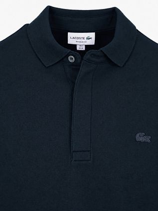 Lacoste T-shirt manches longues Polo Piqué Bleu marine