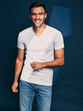 Alan Red Oklahoma Stretch T-Shirt V-Ausschnitt (3er-Pack)