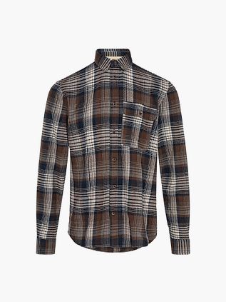 Anerkjendt Skjorte Leif Rutet Brun Marineblå