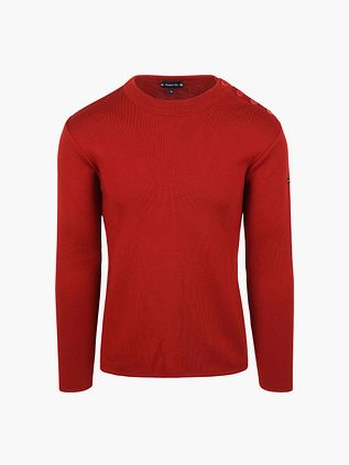 Armor-Lux Marin Goulenez Sweter z wełny merino, czerwony