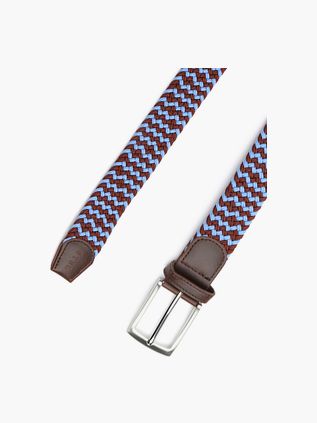 Suitable Ceinture tissée Marron Bleu