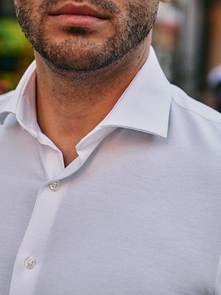 Suitable Chemise Knitted Piqué Blanc