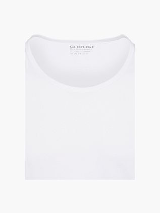 Garage Stretch Basique Blanc Col Rond Profond