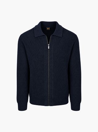 BOSS Aspeno Gilet Woolblend Bleu marine