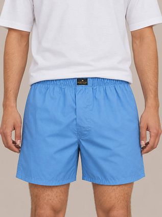 Steppin' Out Boxer Mid Blue Poplin