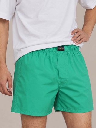 Steppin' Out Boxershort Racing Green Poplin