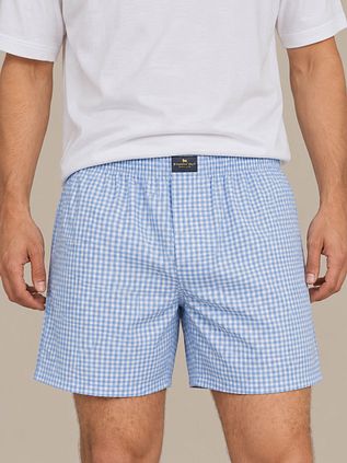Steppin' Out Boxer Vichy Blauw