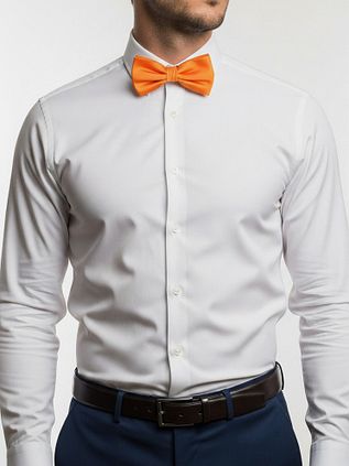 Suitable Satin Bow Tie Orange