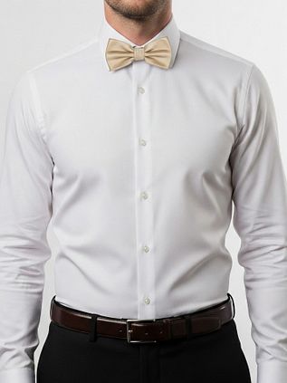 Suitable Satin Bow Tie Off White