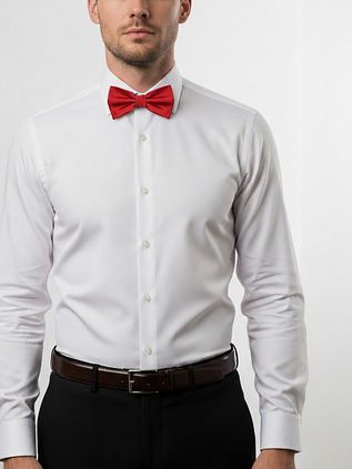 Suitable Satin Bow Tie Red