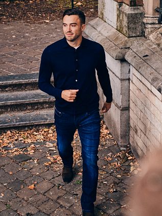 Suitable Cardigan Shirt Merino Anthracite