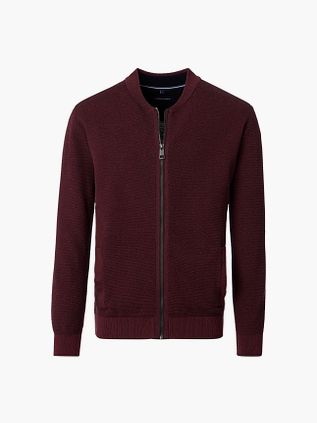 Casa Moda Vest Lynlås Bordeaux Struktur