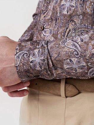 Desoto Skjorte Corduroy Optik Brun