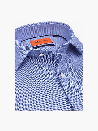 Suitable Skjorta Twill Royal Blå