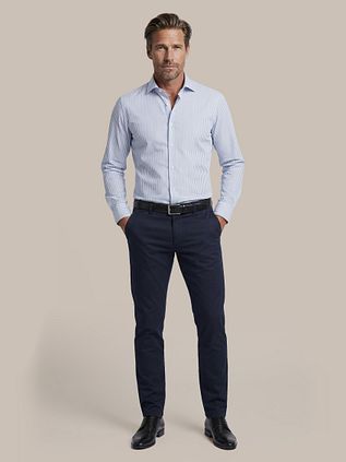 Suitable Chemise Twill Rayures Bleu
