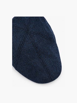 Suitable Flat Cap Wool Twill Navy