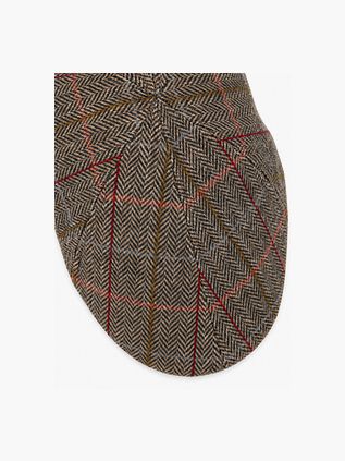 Suitable Flat Cap Wool Check Green