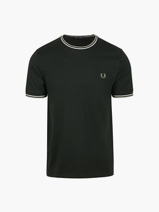Fred Perry M1588 Twin Tipped T-shirt Mørkegrøn