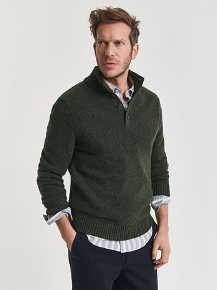 Gant Mocker Trøje Wool Blend Mørkegrøn