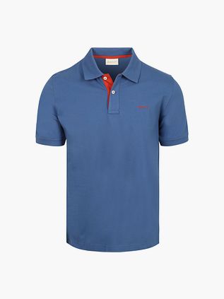 Gant Polo Piqué Contrast Bleu Vintage