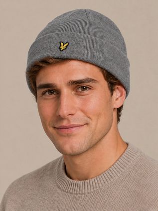 Lyle & Scott Beanie Wool Blend Grey