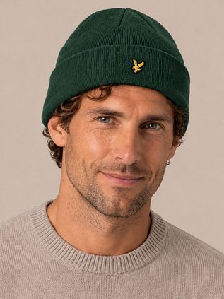 Lyle & Scott Beanie Wool Blend Green