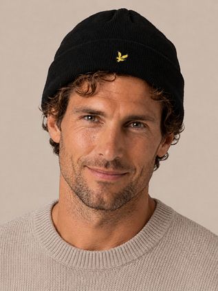 Lyle & Scott Beanie Wool Blend Black