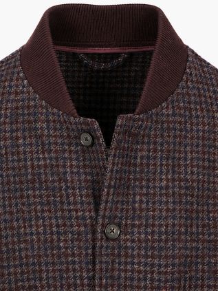 Suitable Veste Bomber Pepita Bordeaux