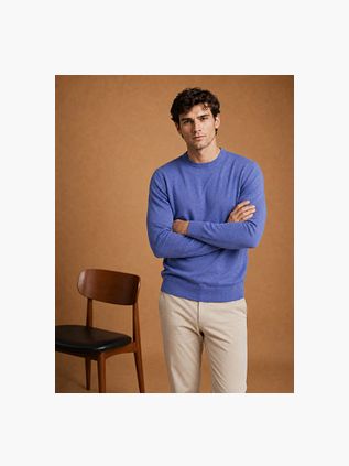 King Essentials The John Pullover Merino Mid Blauw