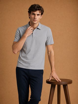 King Essentials The James Polo Shirt Grey