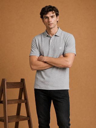 King Essentials The Rene Poloshirt Grijs