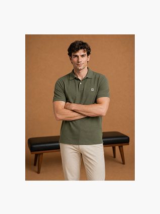 King Essentials The Rene Poloshirt Olijfgroen