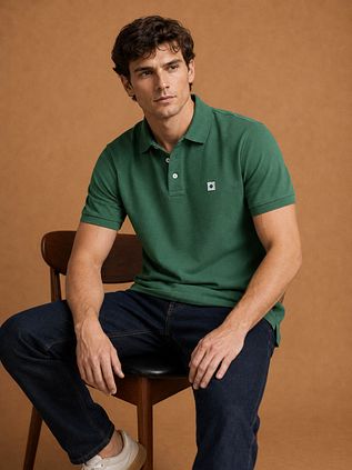 King Essentials The Rene Polo Shirt Mid Green