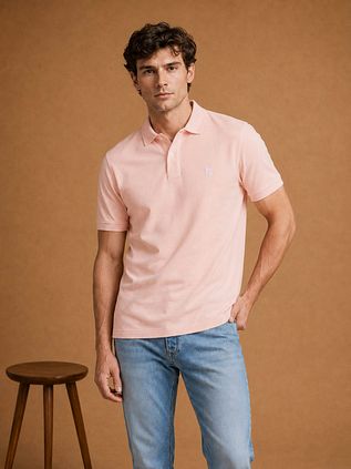 King Essentials The Rene Polo Shirt Light Pink