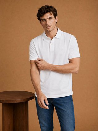 King Essentials The Rene Polo Shirt White