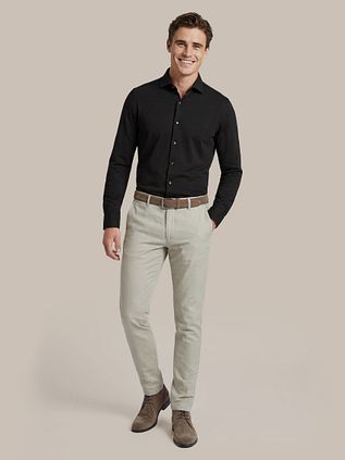 Suitable Shirt Knitted Pique Black