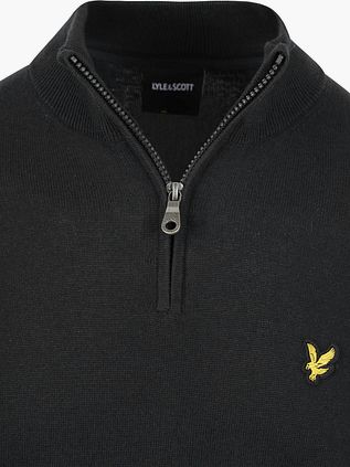 Lyle & Scott Halv Lynlås Pullover Sort