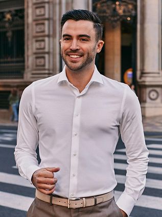 Suitable Chemise Knitted Piqué Blanc