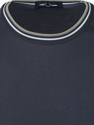 Fred Perry Twin Tipped T Shirt Navy Z47
