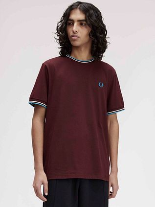 Fred Perry M1588 Twin Tipped T-shirt Bordeaux