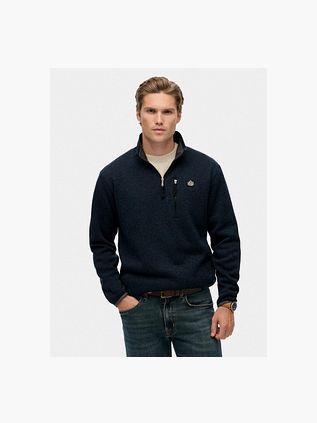 Superdry Half Zip Pullover Fleece Navy