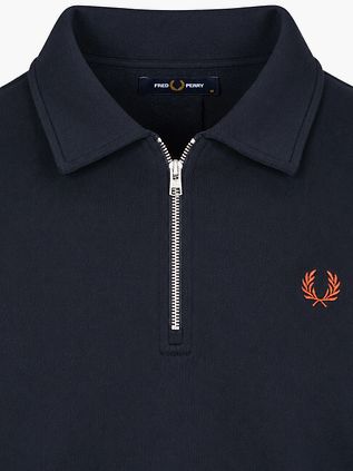 Fred Perry Longsleeve Half Zip Poloshirt Navy