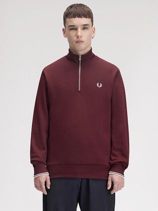 Fred Perry Half Zip Trui Bordeaux