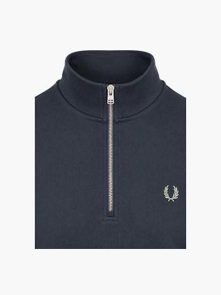 Fred Perry Pull Demi-Zip Bleu Foncé