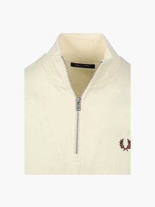 Fred Perry Half Zip Trui Ecru