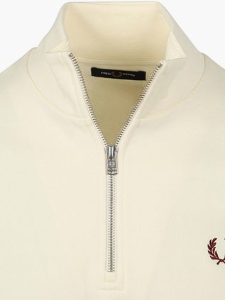 Fred Perry Half Zip Pullover Ecru