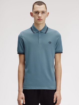 Fred Perry Polo Twin Tipped M3600 Blau Z56