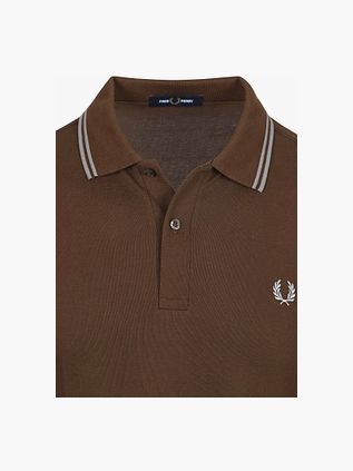 Fred Perry Longsleeve Polo Brown 49A