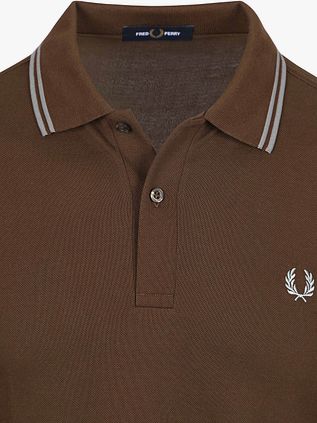 Fred Perry Langærmet Polo Brun 49A